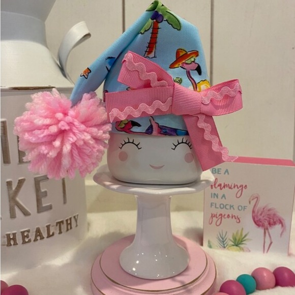 🦩 Beach Flamingo Marshmallow Mug Hat, Tier Tray Decor, Rae Dunn inspired - Picture 2 of 6
